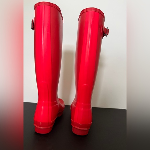 RARE COLOR Women’s HUNTER Original Tall Matte Boots with racer stripe on back💗 - Picture 7 of 12